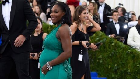 Serena Williams announced her pregnancy with Reddit co-founder Alexis Olhanian in April. APTOPIX 2017 MET Museum Costume Institute Benefit Gala