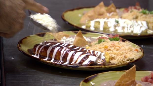 Food at La Bamba restaurant