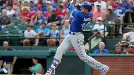 Justin Smoak of the Toronto Blue Jays is having a career year. And with the American League's all-star voting closing Thursday night, his teammates are pushing fans to get behind the first baseman's candidacy with the tagline "Smoak the Vote." Smoak-Justin-21062017