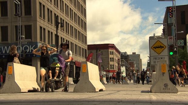 Cement blocks with people
