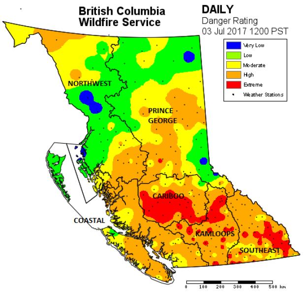 BC Wildfire Service - July 3