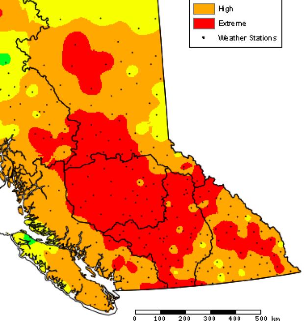 Wildfire threat