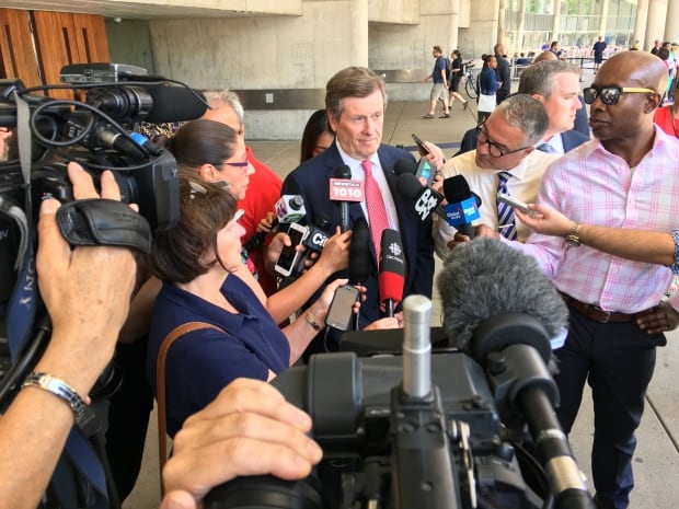Toronto Mayor John Tory Media Scrum