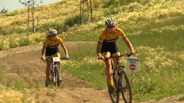 Rebecca Man Chloe Penner mountain biking