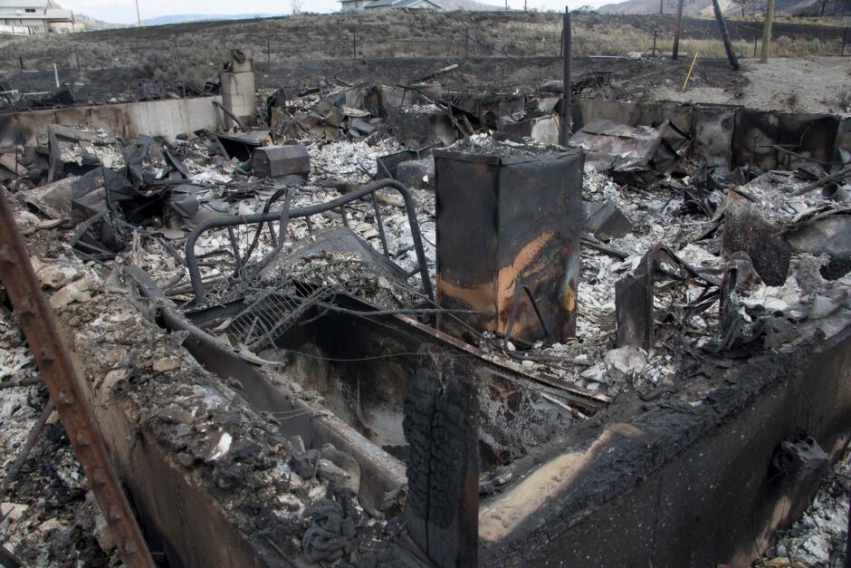 Devastation Ashcroft BC Wildfire Remains of House