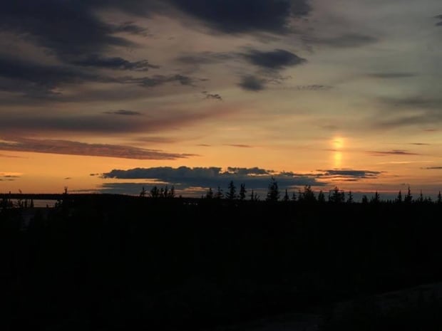 Sunset over Whati, N.W.T.