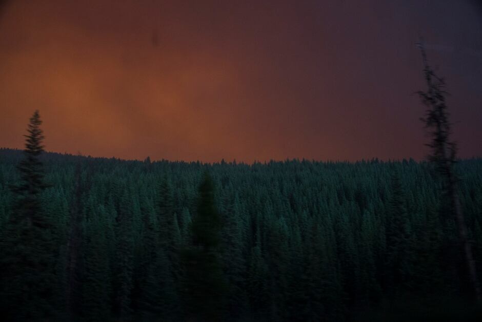 BC Wildfire Red Sky Smoke