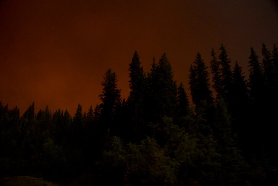 BC Wildfire Loon Lake Red Smoke