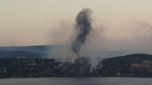 LAKE COUNTRY WILDFIRE FROM HWY 97