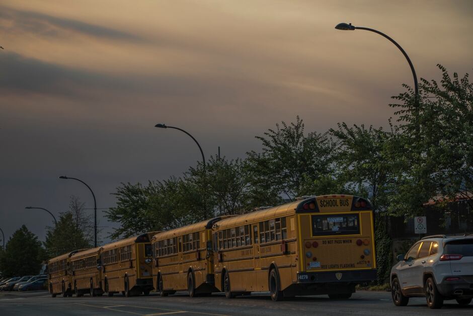 BC Wildfire Evacuation Centre Buses