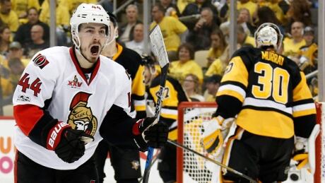 Jean-Gabriel signed a new three-year contract worth $9.3 million US with the Ottawa Senators on Monday. pageau-jean-gabriel-071717
