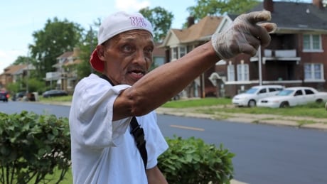 Maurice Wilson, 65, points to where U.S. Army tanks rolled through his Detroit neighbourhood back in the summer of 1967. He said the days of the riot were filled with smoke, shooting and soldiers. Maurice Wilson, Detroit Riots