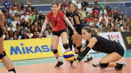 Kyla Richey (4) led Canada to its first Grand Prix win on home soil. volleyball-canada
