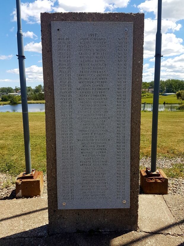 New Waterford to 1917 mine fatalities