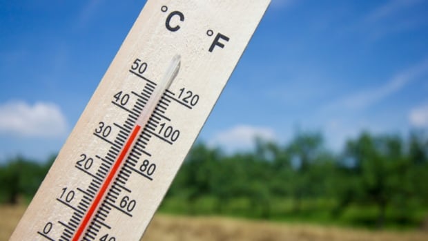 a thermometer shows the mercury rising