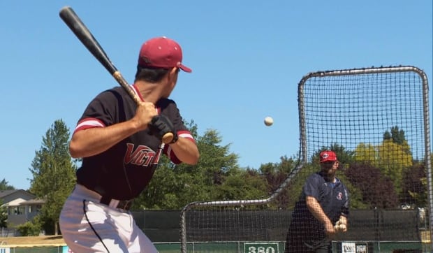 Baseball player batting