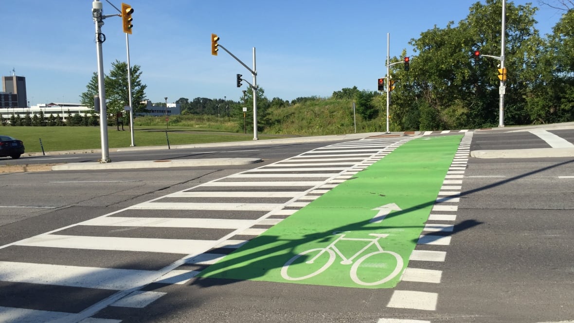 City puts final touches on pedestrian and cycling crosswalk on Bronson Ottawa CBC News