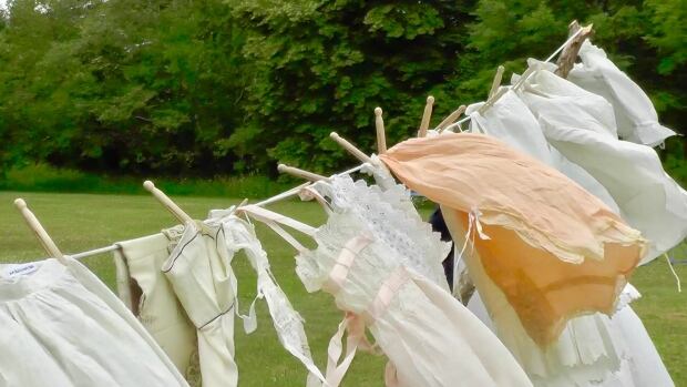 Unmentionables hanging on the line