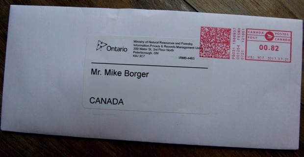 Borger letter from MNRF