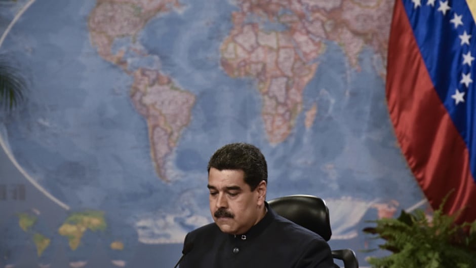 Venezuelan president Nicolas Maduro attends a press conference in Caracas in June.