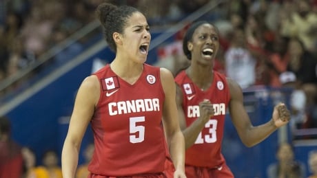 Kia Nurse, pictured above at the Pan Am Games in 2015, scored a game-high 17 points to lead Canada to another victory at the FIBA AmeriCup. nurse-kia