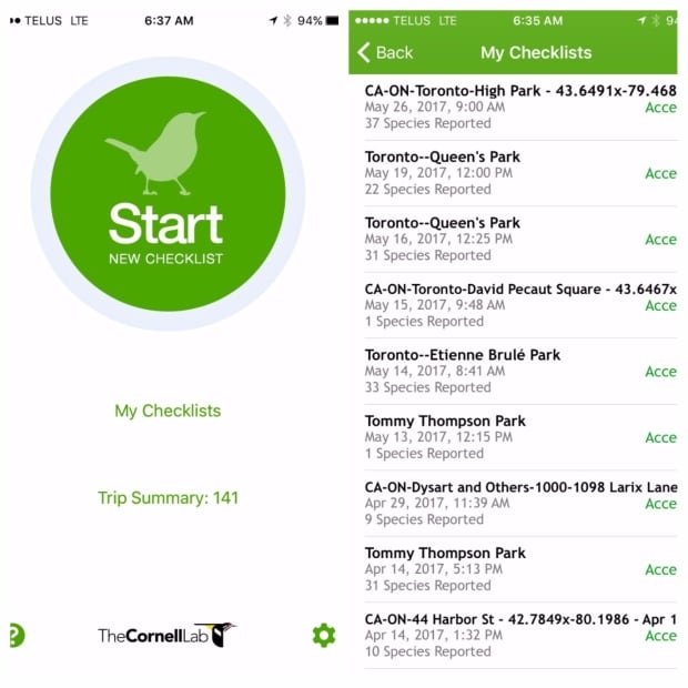 eBird app