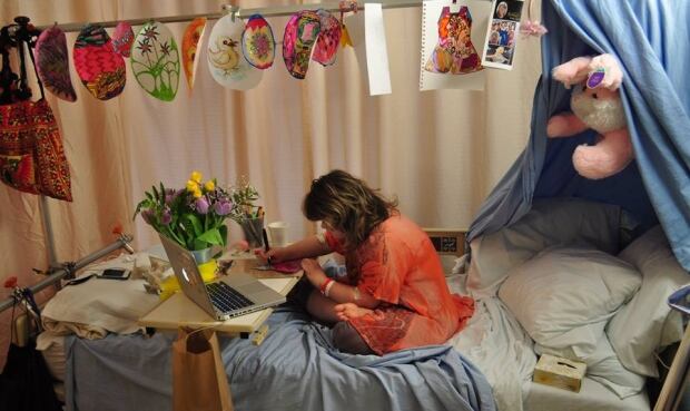 Marie Webb in hospital
