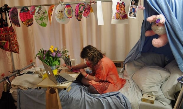 Marie Webb in hospital