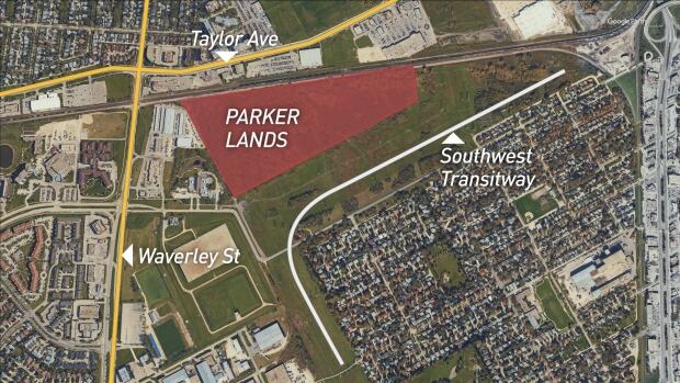 Parker Lands Winnipeg map