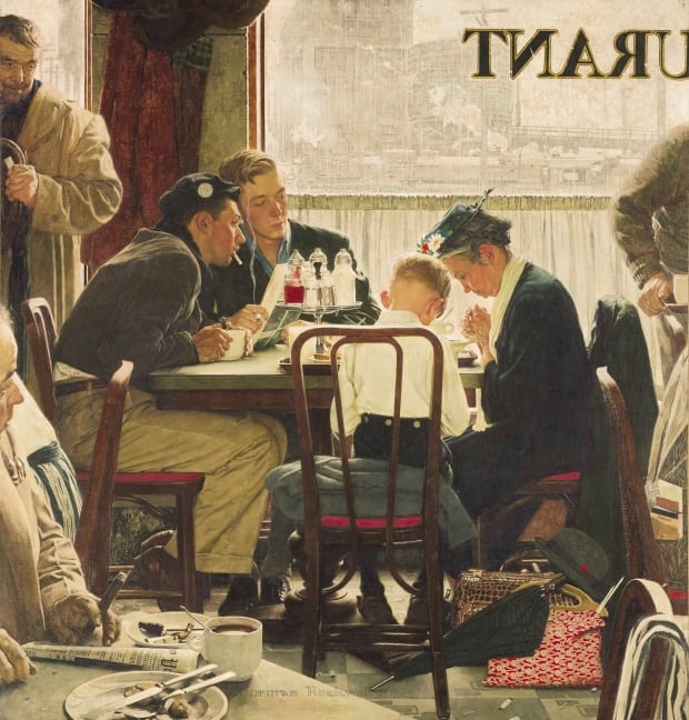 Saying Grace, by Norman Rockwell