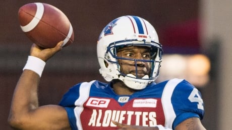 Darian Durant throws for 237 yards and two touchdowns in the Montreal Alouettes' 21-9 victory over the Toronto Argonauts on Friday evening. darian-durant