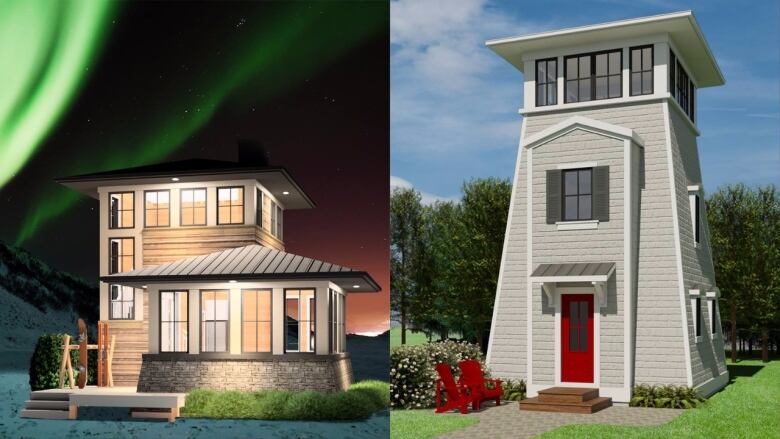 Left The design  for the Northwest Territories home  Right 