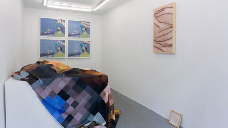 An installation view of Vacancy a 2017 exhibit at Bunker 2.