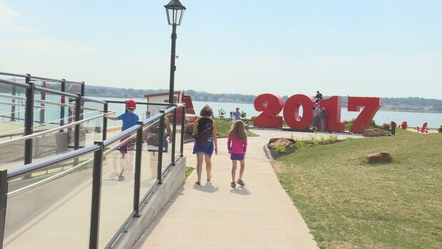 guests outside the Delta Hotel in Charlottetown