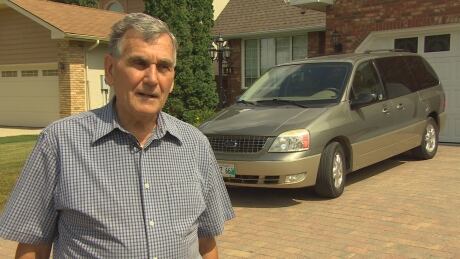 Wayne Douglas Weedon, 69, is concerned his 2004 Ford Freestar was not included in a recall in 2013. He says the bracket holding the backseat in his minivan fell off while he was driving in July, 2017. Ford issued a recall of the Freestar in regions where corrosion was most likely to be a primary factor but Manitoba was not included in the recall. Wayne Douglas Weedon