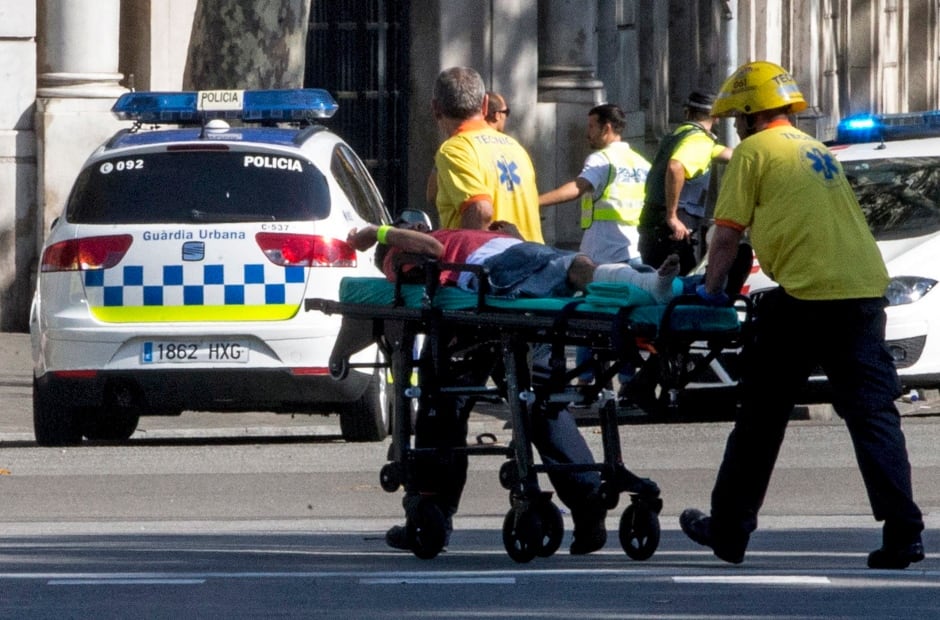 barcelona crash ambulance
