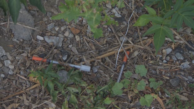 Syringes in the alley