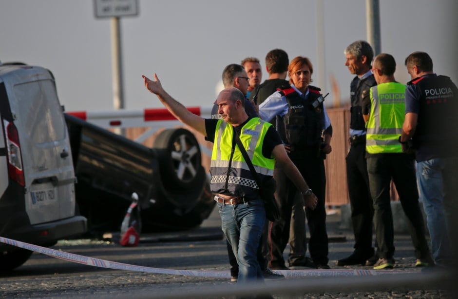 APTOPIX Spain Barcelona Pedestrians Hit