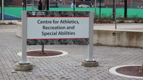 The Centre for Athletics, Recreation and Special Abilities at the University of Victoria has a dress code that includes covering the gluteal fold. Carsa photo 1