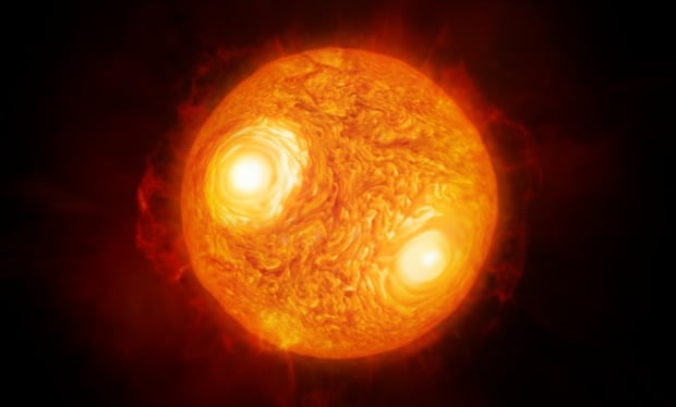 Artist’s impression of red supergiant star Antares