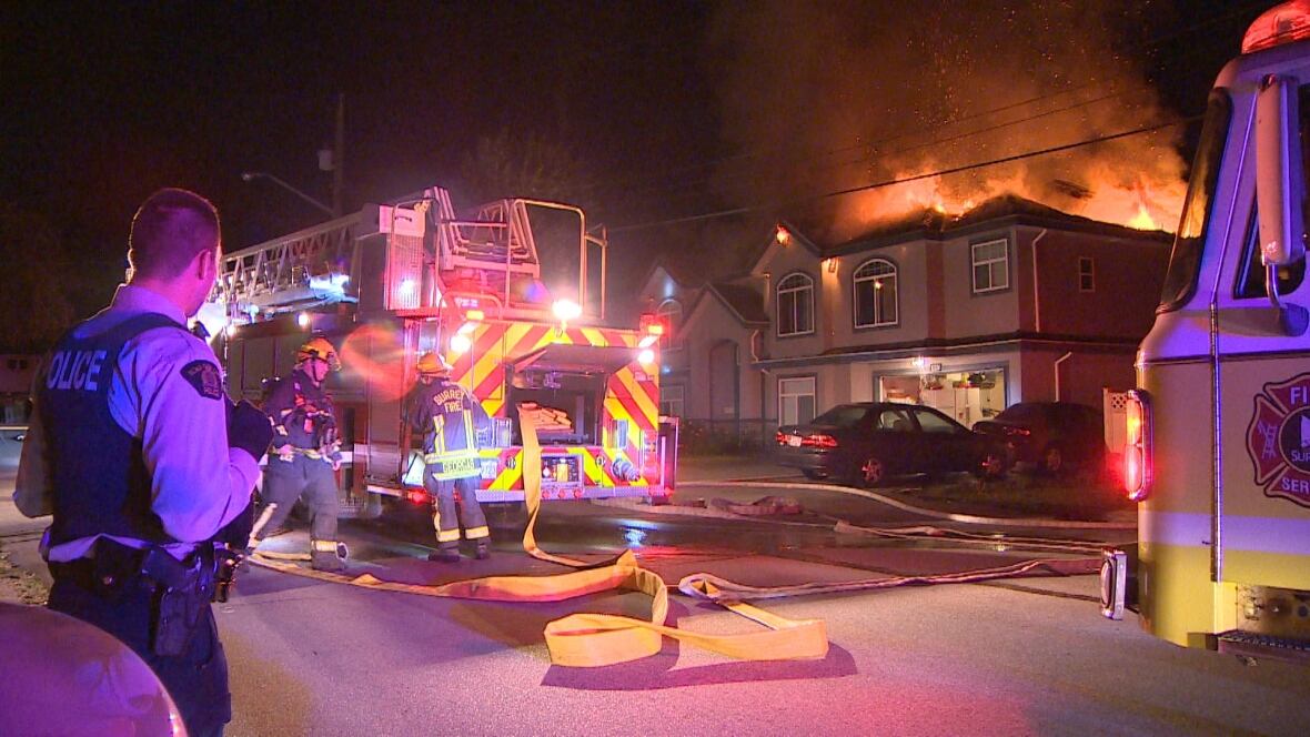 11 people out of their home after overnight fire in Surrey CBC News