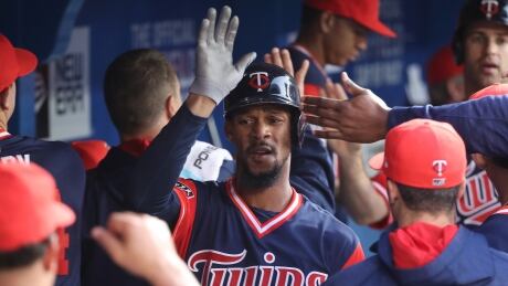 Byron Buxton, seen above earlier in the series, hit three home runs on Sunday to help the Minnesota Twins defeat the Toronto Blue Jays. buxton-byron-082517-620