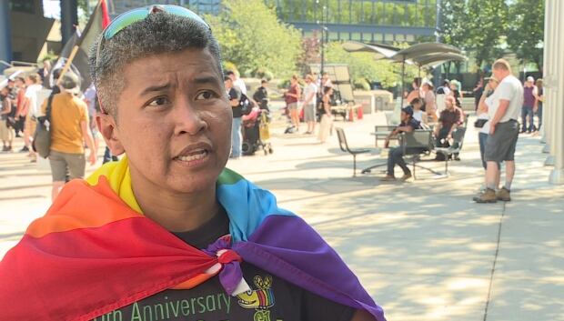 Tet Millare, Calgary rally, Aug. 27, 2017