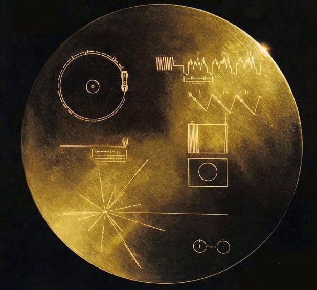 12-inch gold plated copper disc voyager