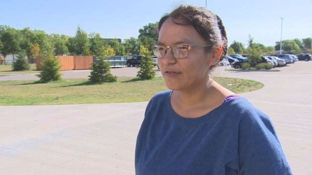 Ursula Wood from St. Theresa Point spent her first night at the Leila Avenue evacuation centre last