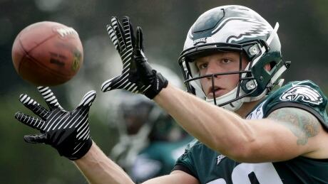 Adam Zaruba, seen above during NFL training camp, was cut by the Philadelphia Eagles on Saturday. zaruba-adam-072817-620