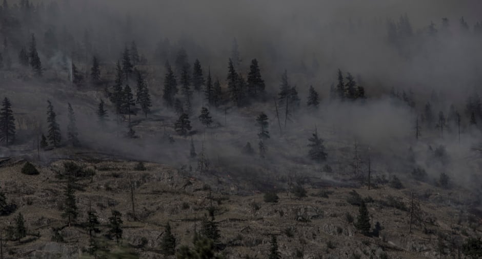 B.C. Wildfires July 2017 Mountains in Smoke