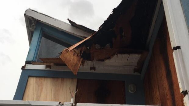 Some of the damage done by Hurricane Irma to the house on Turks and Caicos rented by four Calgary residents who were unable to evacuate off the island in advance of the storm which struck Thursday