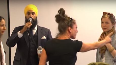 Jagmeet Singh heckler