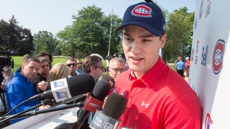Jonathan Drouin has the opportunity to become the Montreal Canadiens' No. 1 centre. HKN Canadiens Golf20170911